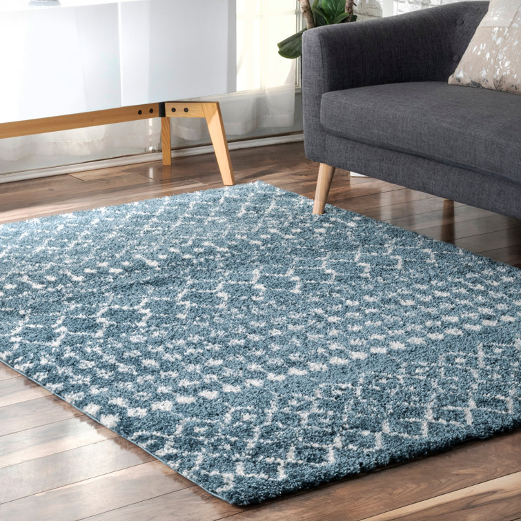 Union Rustic Missouri Geometric Light Blue Area Rug & Reviews Wayfair